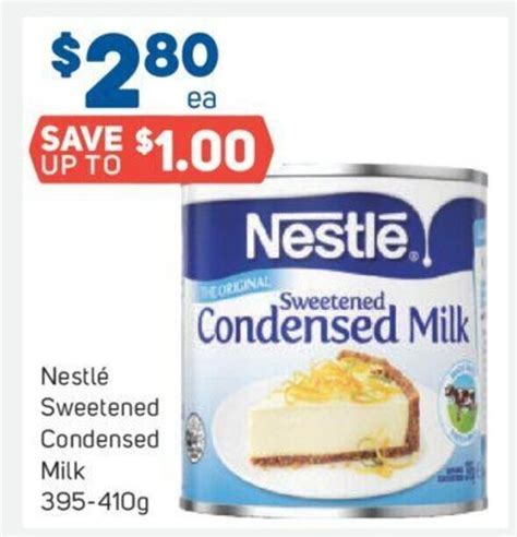 Nestlé Sweetened Condensed Milk 395 410g offer at Foodland