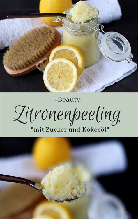 Zuckerpeeling mit Kokosöl und Zitrone Zuckerpeeling Peeling selber