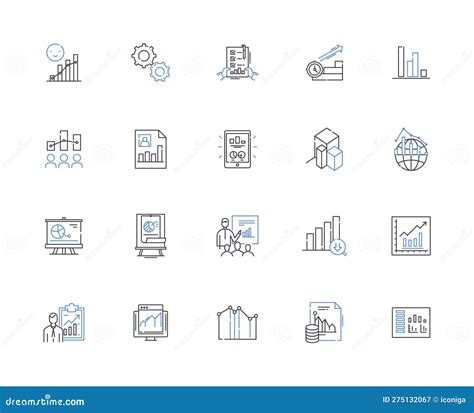 Charts And Diagrams Outline Icons Collection Charts Diagrams Graphs