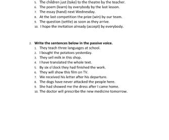 Passive Voice Test