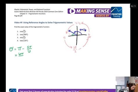 Precalculus Chapter 43 Using Reference Angles To Solve