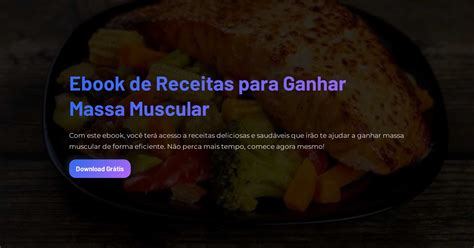 Ebook De Receitas Para Ganhar Massa Muscular