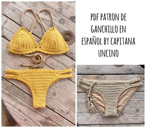 PDF PATRON De Ganchillo Marina Bikini 3 Partes Tallas Etsy