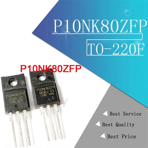 10pcs/lot 10N80 P10NK80ZFP STP10NK80ZFP TO 220F 10A / 800V LCD MOS ...