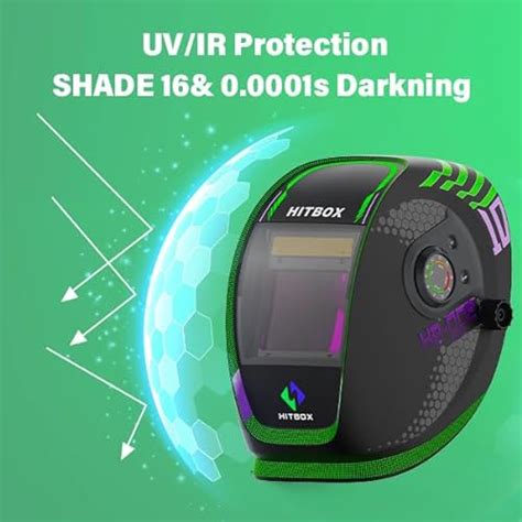 Snapklik Hitbox True Color Solar Powered Auto Darkening Welding