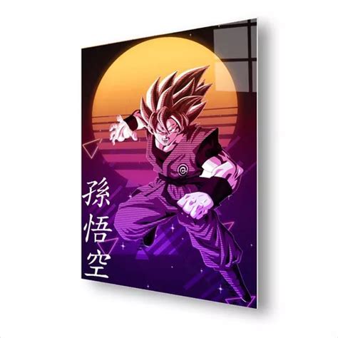 Cuadro Metalico Goku Colorido Dragon Ball Arte Aluminio Meses sin interés