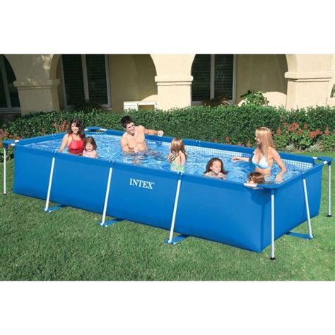 Piscina Desmontable Tubular Rectangular Intex Metal Frame Brycus