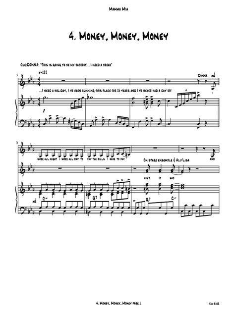 Money Money Money Sheet Music | PDF