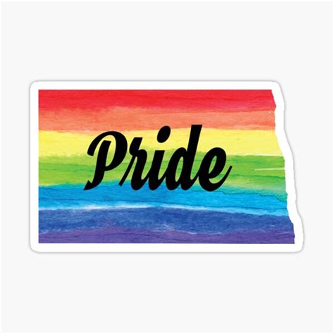 Gay Pride Flag North Dakota LGBT Month Lesbian Bisexual Sticker For Sale By Matt76c Redbubble