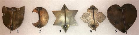 Original Civil War Corps Badges Silver With T Pins Perry Adams Antiques