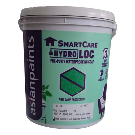 Asian Paints Smartcare Hydro Loc Pre Putty Waterproofing Coat Ltr At