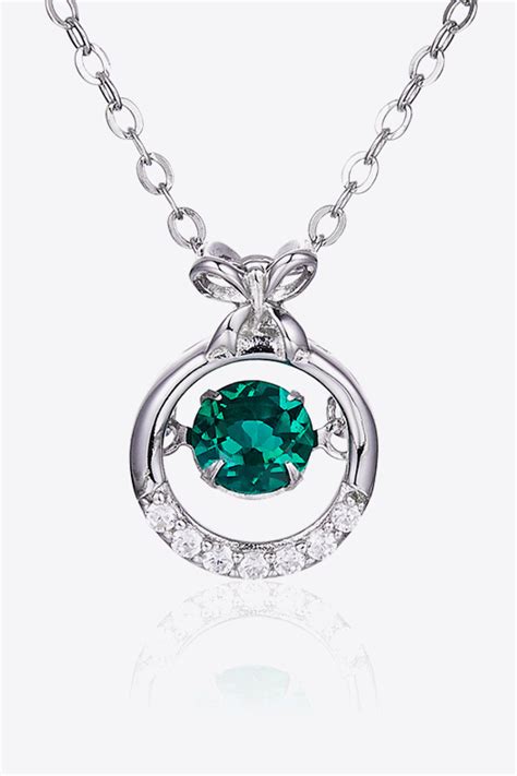 Lab-Grown Emerald Pendant Necklace