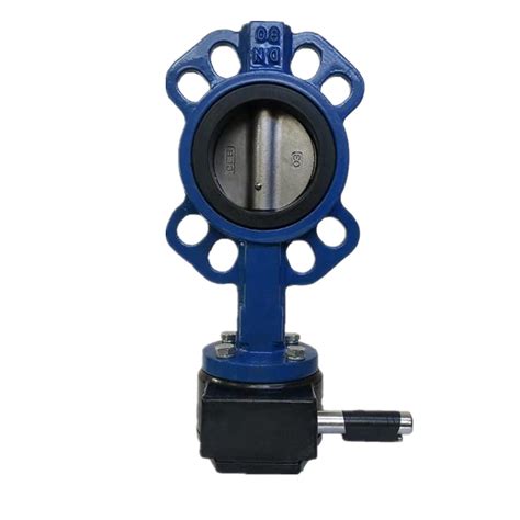 Wafer Type Gear Worm Cast Iron Rubber Seat Water Type Butterfly Valve