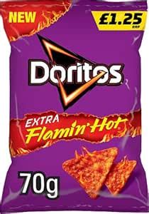 Walkers Doritos Extra Flamin Hot Crisps Snacks 15 X 70g PMP Bags