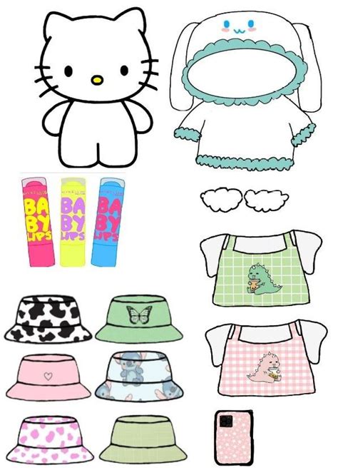 Бумажная кукла "Hello Kitty!" | Бумажные куклы, Винтажные бумажные ...