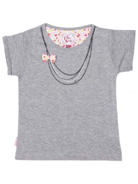 T Shirt Manches Courtes Fille Fabetty Miss Girly Gris Kiabi