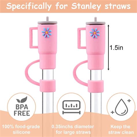 Straw Covers Reusable Drinking Straw Tip Cap Silicone Straw Plugs Cute