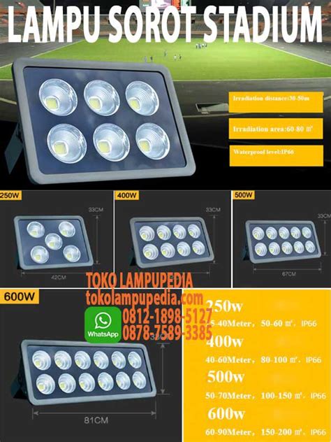 Jual Lampu Sorot Led Stadion 600w Ip66 Toko Lampupedia