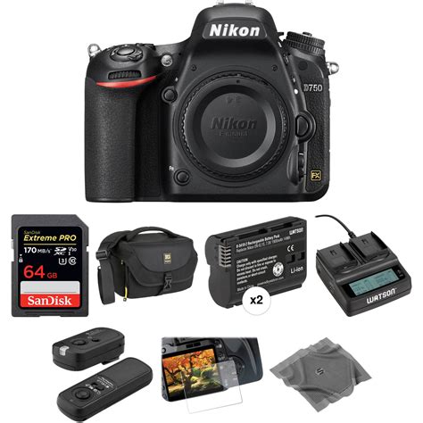 Nikon D750 DSLR Camera Body Deluxe Kit B H Photo Video