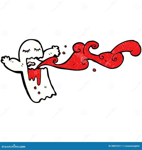 Gross Bloody Ghost Cartoon Stock Vector Illustration Of Textured