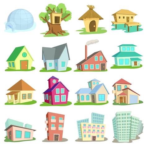 Premium Vector Houses Icons Set