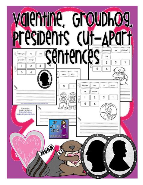 Clip Art By Carrie Teaching First Valentine Groundhog And Presidents