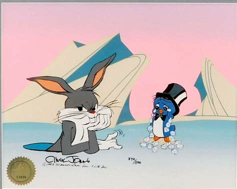 FRIGID HARE Bugs Bunny Chuck Jones Cel Limited Edition Penguin Art