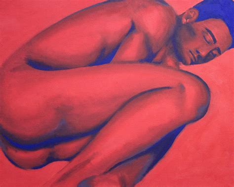 Nude In Pink Dusk Painting By Zephyr Salz Fine Art America