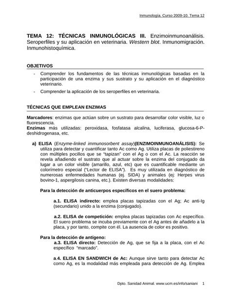 PDF TEMA 12 TÉCNICAS INMUNOLÓGICAS III webs ucm es info saniani