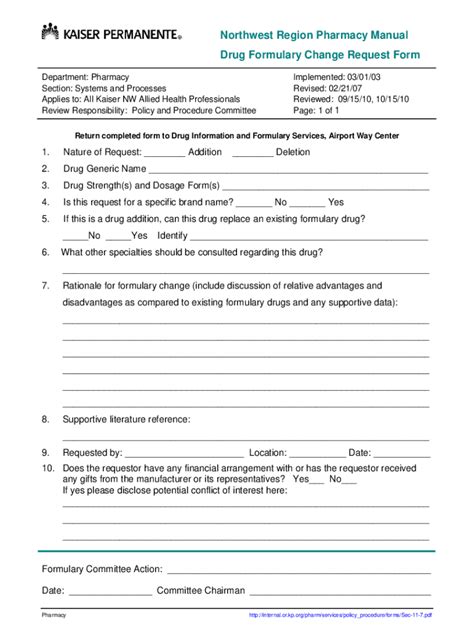 Fillable Online Drug Formulary Change Request Form Fax Email Print