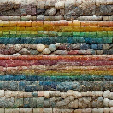 Premium Ai Image A Wall Of Colorful Rocks With The Word Rock On It