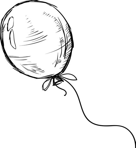 Balloon Drawing Illustration Vector On White Background 13847464