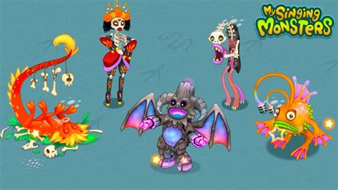 Clavavera, Epic Kayna, Clackula, Rare Phangler, Plinkajou | Bone Island (My Singing Monsters ...