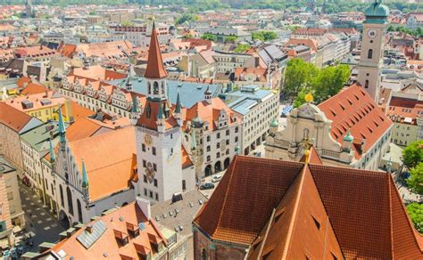 Panoramic View of the Old Town Architecture of Munich, Bavaria, Germany ...