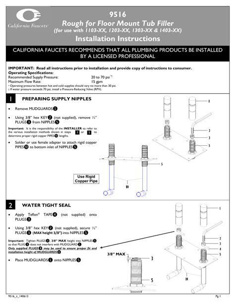 How To Install A Floor Mounted Tub Filler On Concrete Slab | Viewfloor.co