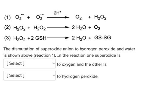 Solved C-5: (1) ﻿Dismutation of superoxide into dioxygen and | Chegg.com