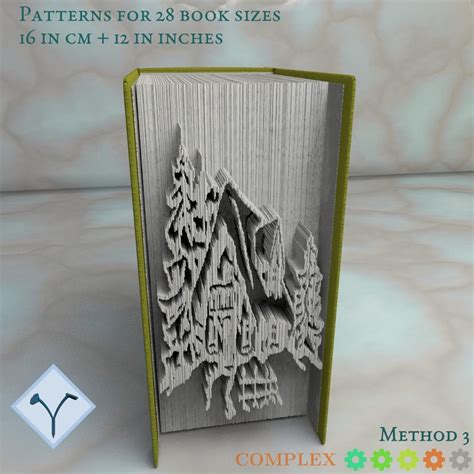 Cottage In Winter Book Folding Pattern Instruction Diy Etsy