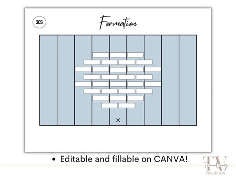 Cheer Formations Template Cheer Mat Formation Canva Editable Pdfs Us Letter Choreography