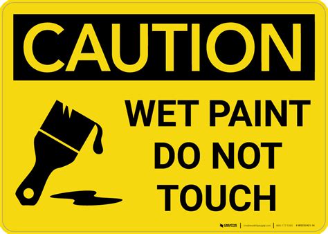 caution wet paint   touch  icon landscape