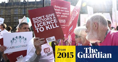 Assisted Dying Bill Met With Protests Outside Parliament Video Society The Guardian