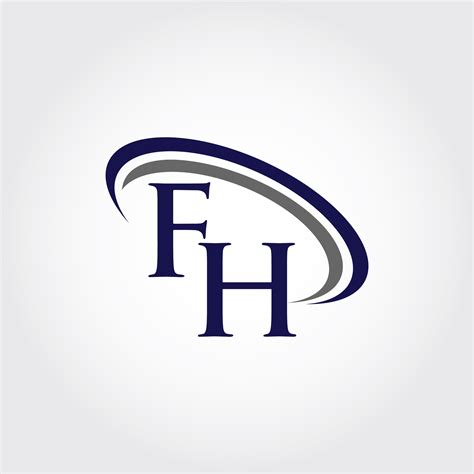 Monogram FH Logo Design By Vectorseller | TheHungryJPEG