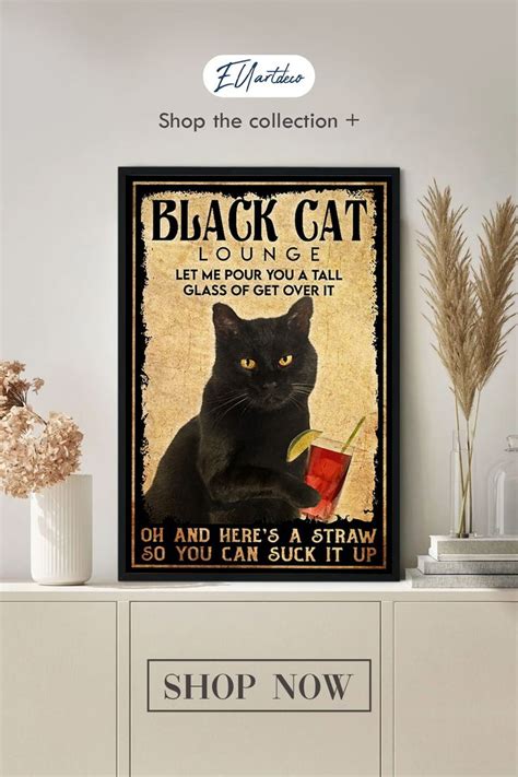 Black Cat Lounge Let Me Pour You A Tall Glass Of Get Over It Poster L