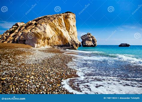 Aphrodite S Birthplace Beach in Paphos, Cyprus Stock Photo - Image of ...