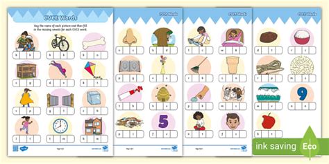 Cvce Words Activity Sheet Hecho Por Educadores Twinkl