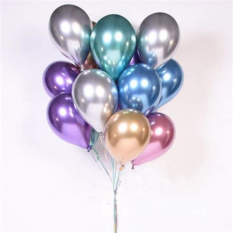 Chrome Balloons Bouquet Party Supplies Birthday Decorations Multicolor ...