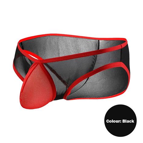 Duo Colour Rear See Thru Men Brief Men Underwear Men Bikini G String Thong Men S Fashion