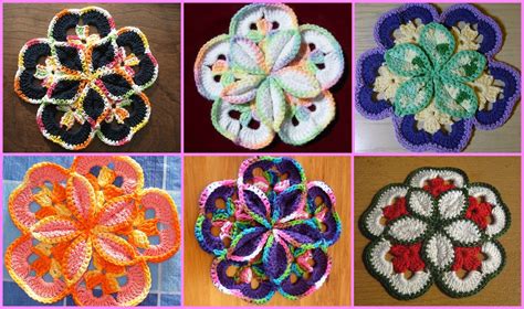 Crochet Potholder Flower