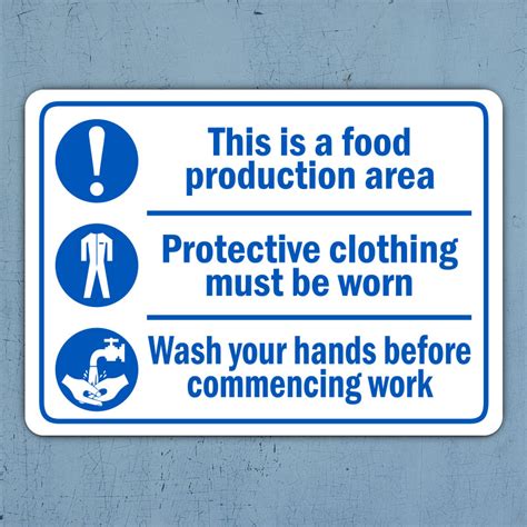 Food Production Area Rules Sign D5859 By