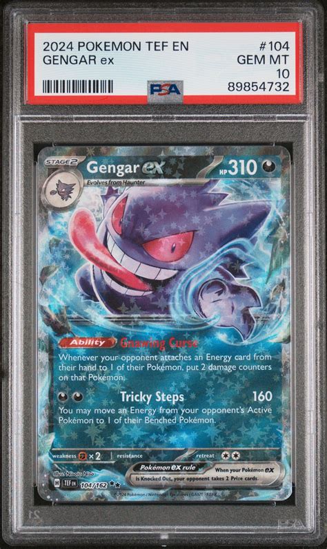 2024 Pokemon Tef En Temporal Forces 104 Gengar Ex PSA 10 GameStop