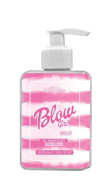 BLOW GIRL Mix de gel e creme beijável aroma irresistível de morango creme HOT FLOWERS